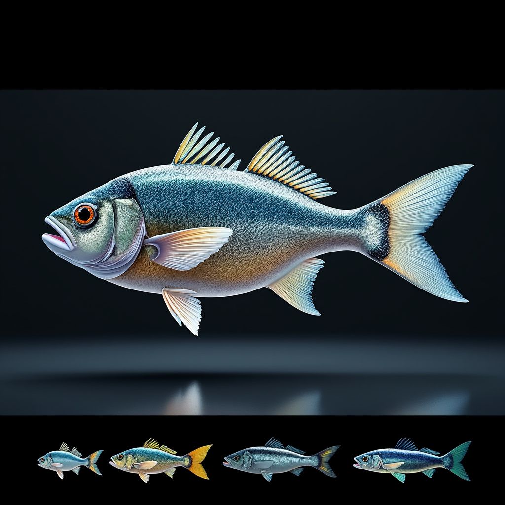 Schermata di personalizzazione del pesce con varie opzioni